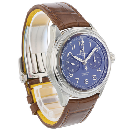 Breitling Premier B15 Duograph 42 Stainless Steel  Blue Dial AB1510171C1P1