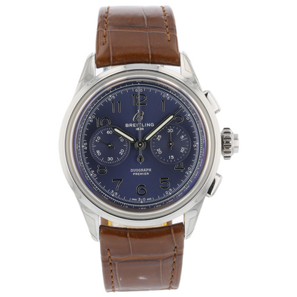Breitling Premier B15 Duograph 42 Stainless Steel  Blue Dial AB1510171C1P1