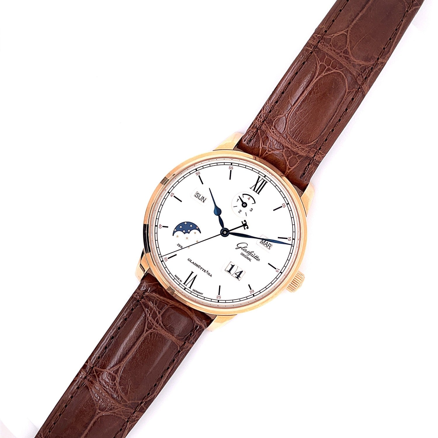 Glashutte Original Senator Excellence Perpetual Red Gold 1-36-02-02-05-50 - Beverly Hills Watch Company