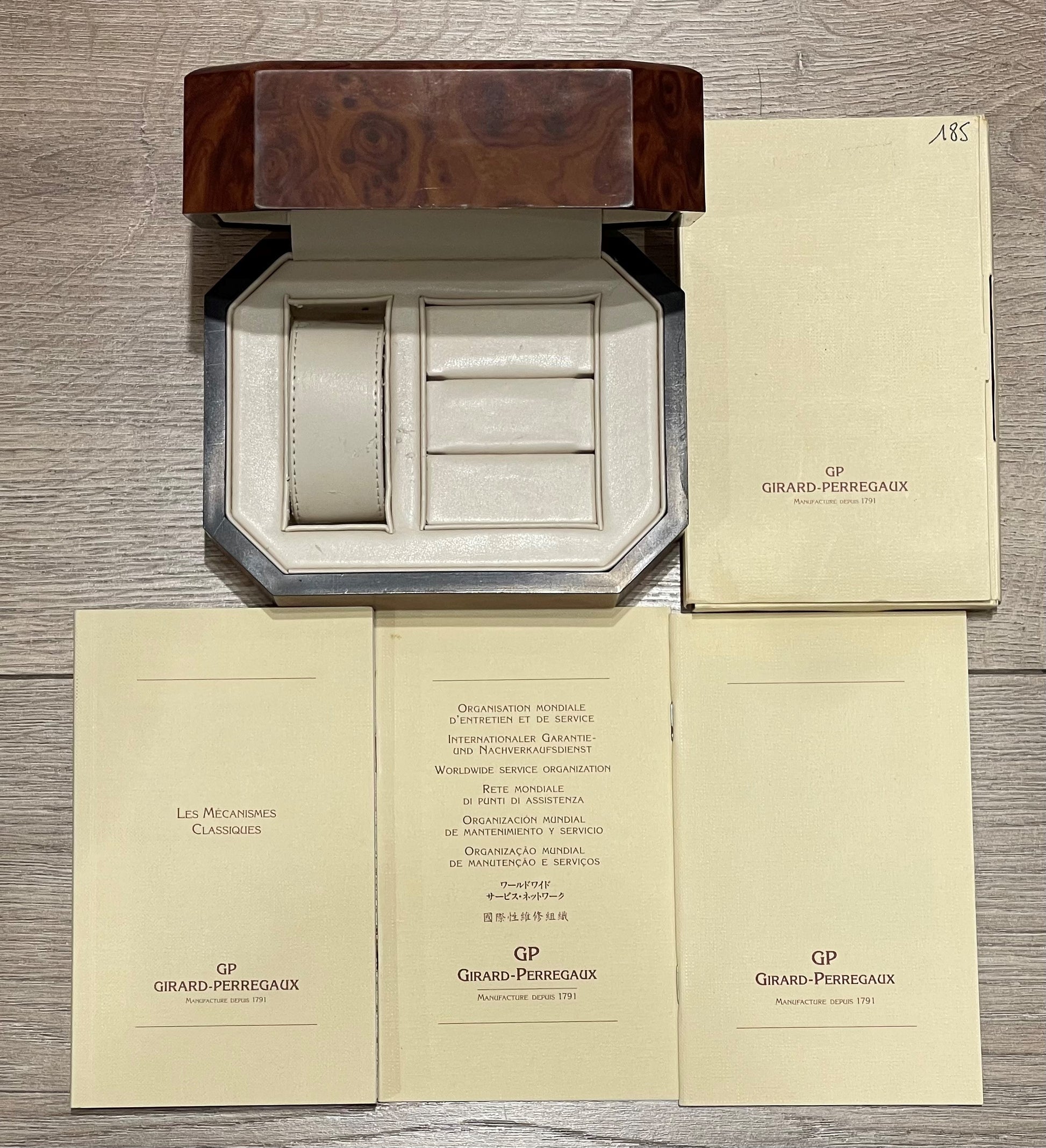 Girard Perregaux Vintage 1945 Stainless Steel Blue Dial 2594 - Beverly Hills Watch Company