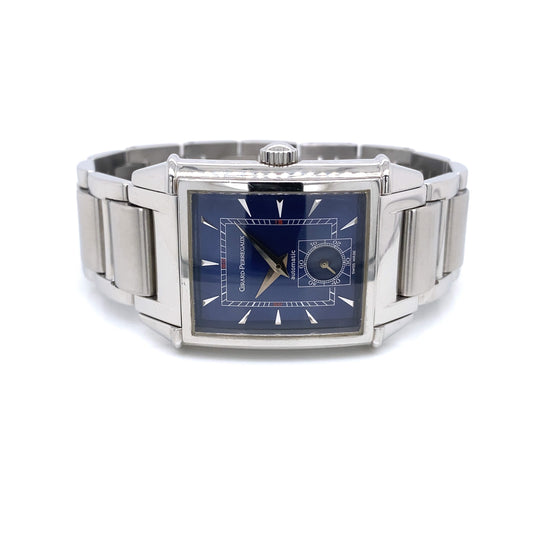 Girard Perregaux Vintage 1945 Stainless Steel Blue Dial 2594 - Beverly Hills Watch Company