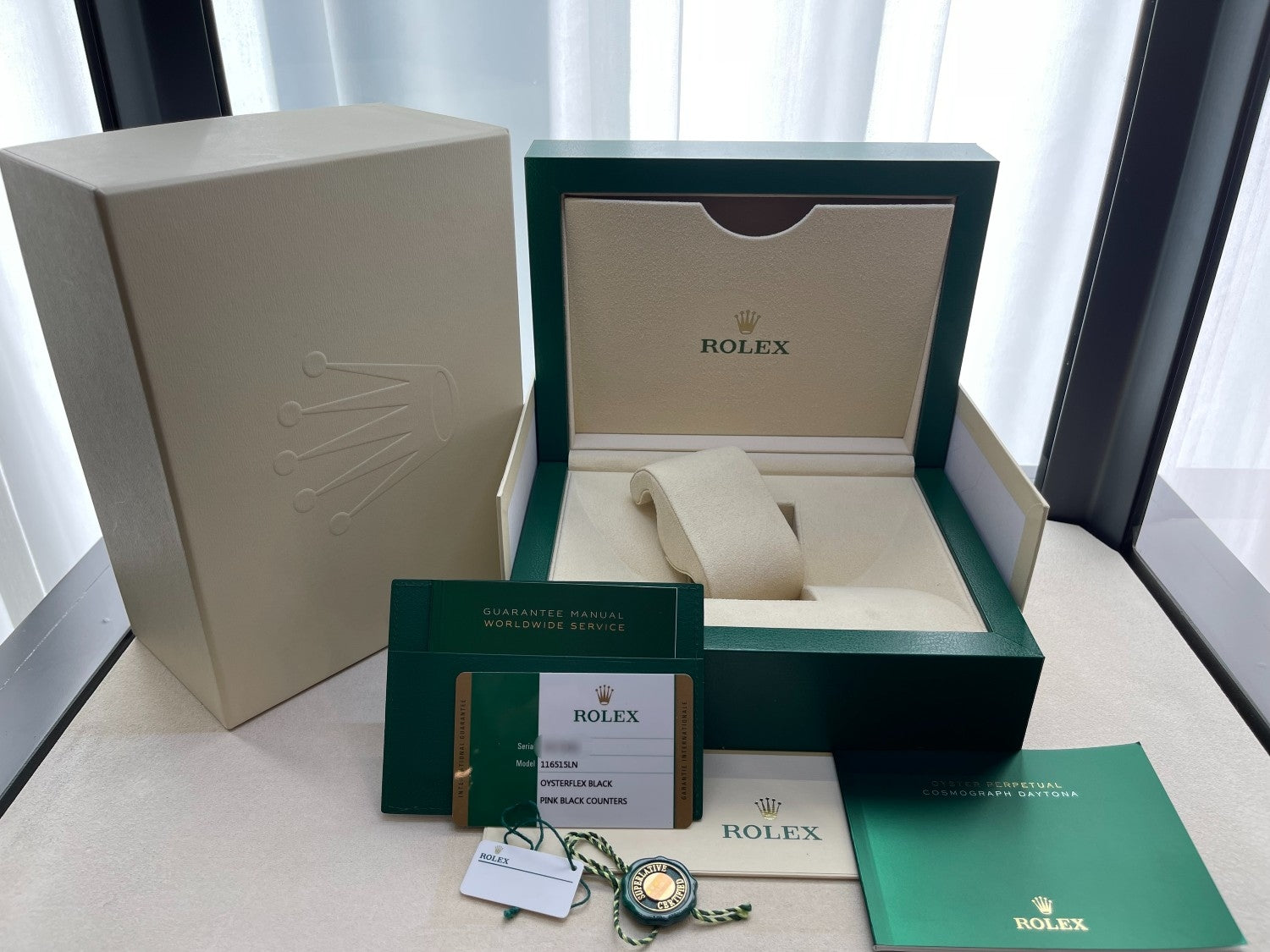 Rolex Cosmograph Daytona Everose Ceramic Bezel Rose Dial 116515LN - Beverly Hills Watch Company