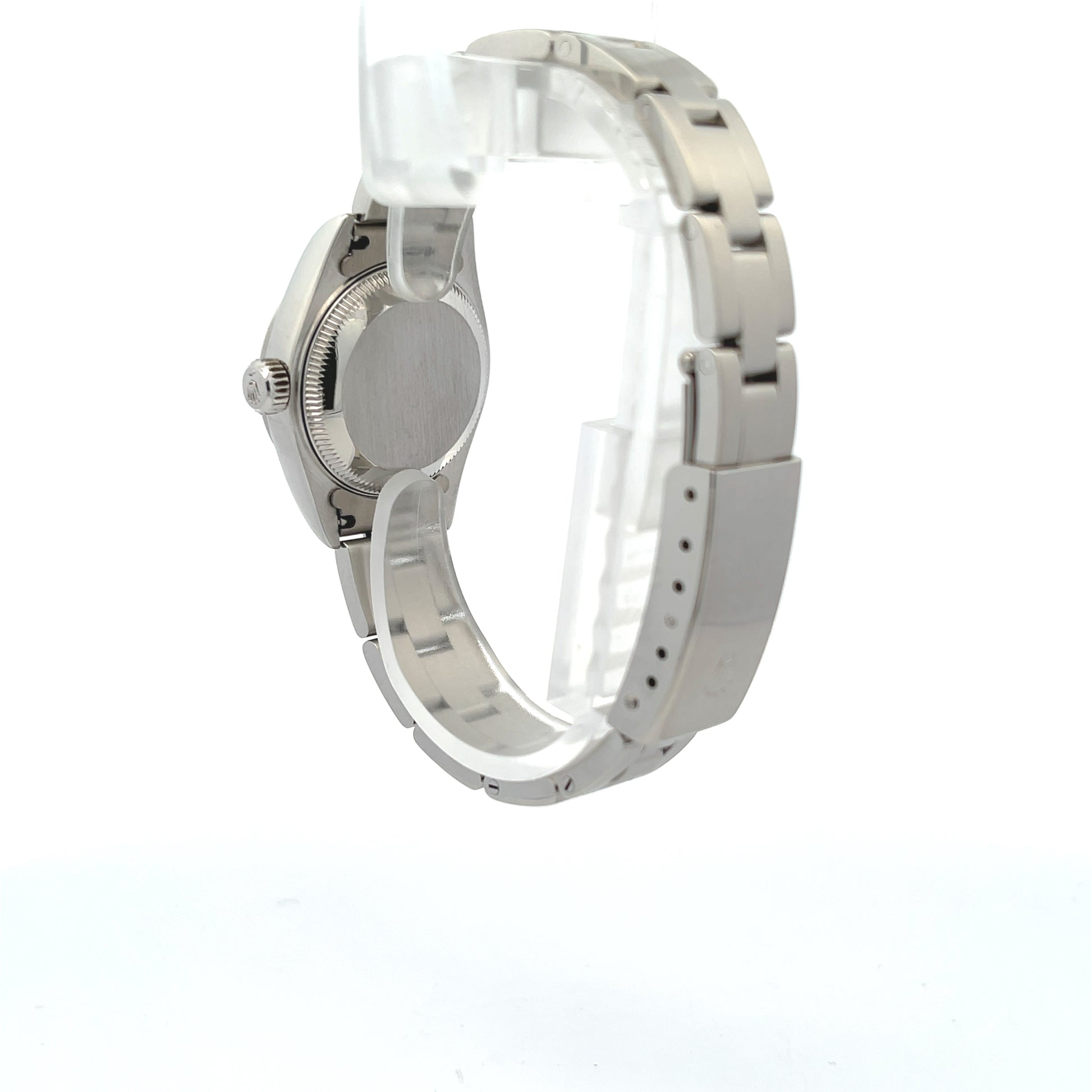 Rolex Datejust 26mm Smooth Bezel Blue Dial Oyster Bracelet 69160 - Beverly Hills Watch Company