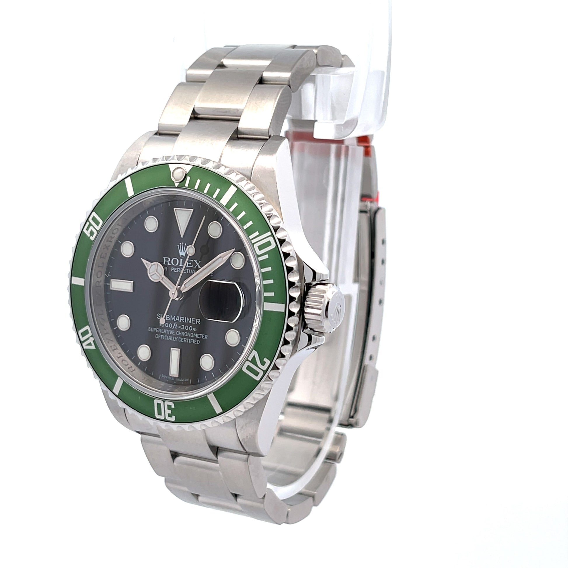 Rolex Submariner 50th Anniversary Green Bezel "Kermit" Black Dial 16610 - Beverly Hills Watch Company