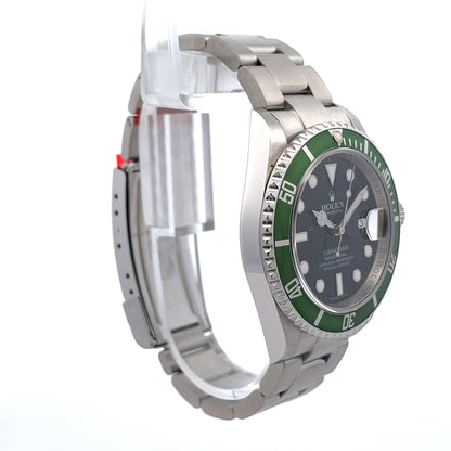 Rolex Submariner 50th Anniversary Green Bezel "Kermit" Black Dial 16610 - Beverly Hills Watch Company