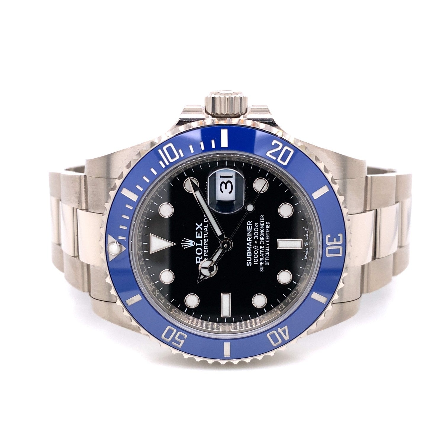 Rolex Submariner Date 41mm White Gold Blue Ceramic 126619LB 3L94J6 - Beverly Hills Watch Company