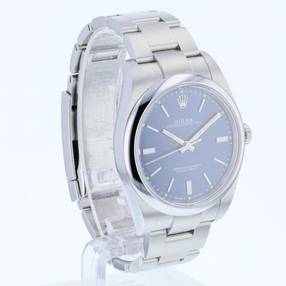 Rolex Oyster Perpetual 39mm Stainless Steel Blue Dial 114300