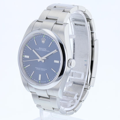 Rolex Oyster Perpetual 39mm Stainless Steel Blue Dial 114300