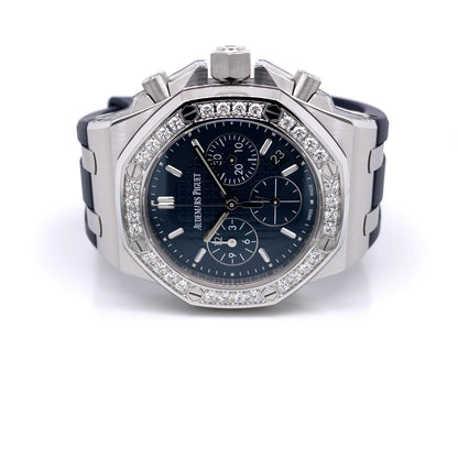 Audemars Piguet Offshore 37mm Diamond Bezel Blue Dial 26231ST.ZZ.D027CA.01 3MEKXH - Beverly Hills Watch Company