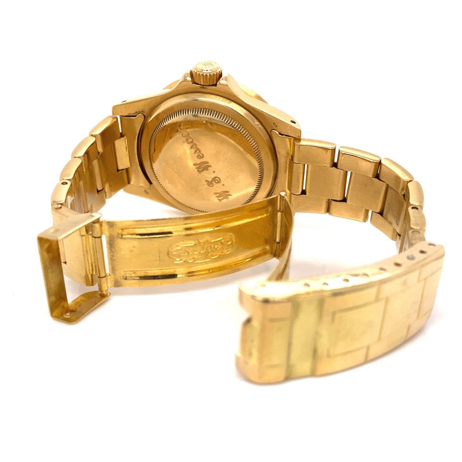 Rolex Submariner 1680 Black Nipple Dial 18K Yellow Gold - Beverly Hills Watch Company