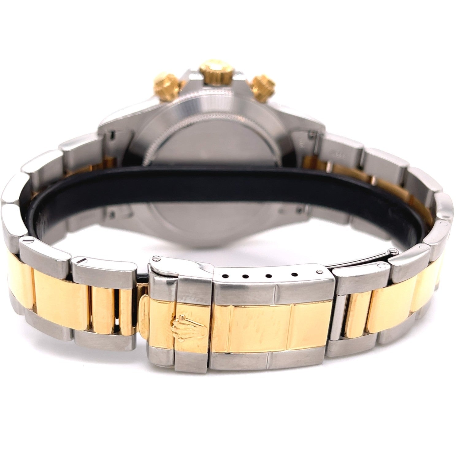 Rolex Daytona Zenith Yellow Gold Stainless Steel White Dial 16523 - Beverly Hills Watch Company