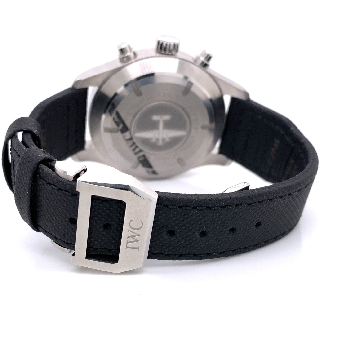 IWC Pilot Chrono Day-Date 43mm Automatic Stainless Steel Black Dial IW377709 3Q6T30 - Beverly Hills Watch Company