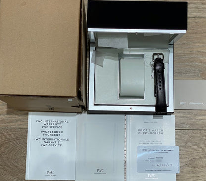 IWC Pilot Chrono Day-Date 43mm Automatic Stainless Steel Black Dial IW377709 3Q6T30 - Beverly Hills Watch Company