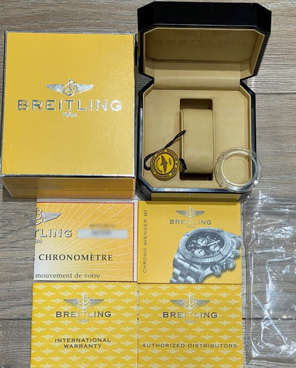 Breitling Avenger M1 44mm Titanium Grey Dial Quartz Chronograph E7336009/M507 3QXZWV - Beverly Hills Watch Company