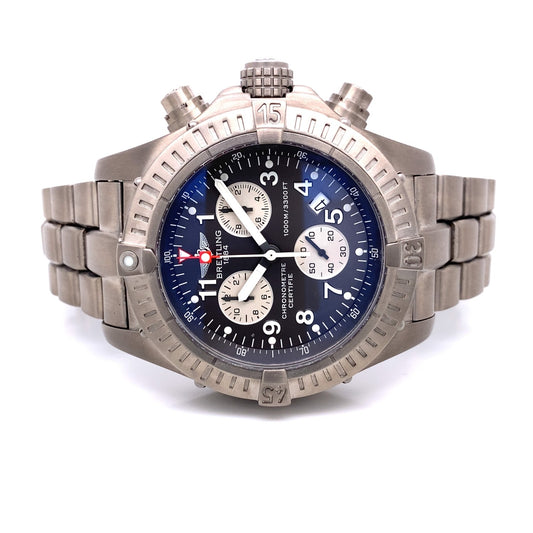 Breitling Avenger M1 44mm Titanium Grey Dial Quartz Chronograph E7336009/M507 3QXZWV - Beverly Hills Watch Company