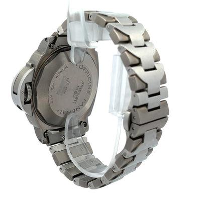 Panerai Luminor Marina 44mm Titanium Bracelet Black Dial PAM00221 - Beverly Hills Watch Company