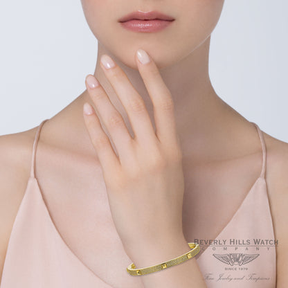 Naira & C  Poosh Bangle Bracelet Yellow Gold and Diamonds 6V0CVX - Beverly Hills Watch Company