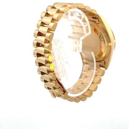 Rolex Day Date 36mm President Yellow Gold Champagne Mother of Pearl 18208 - Beverly Hills Watch Company