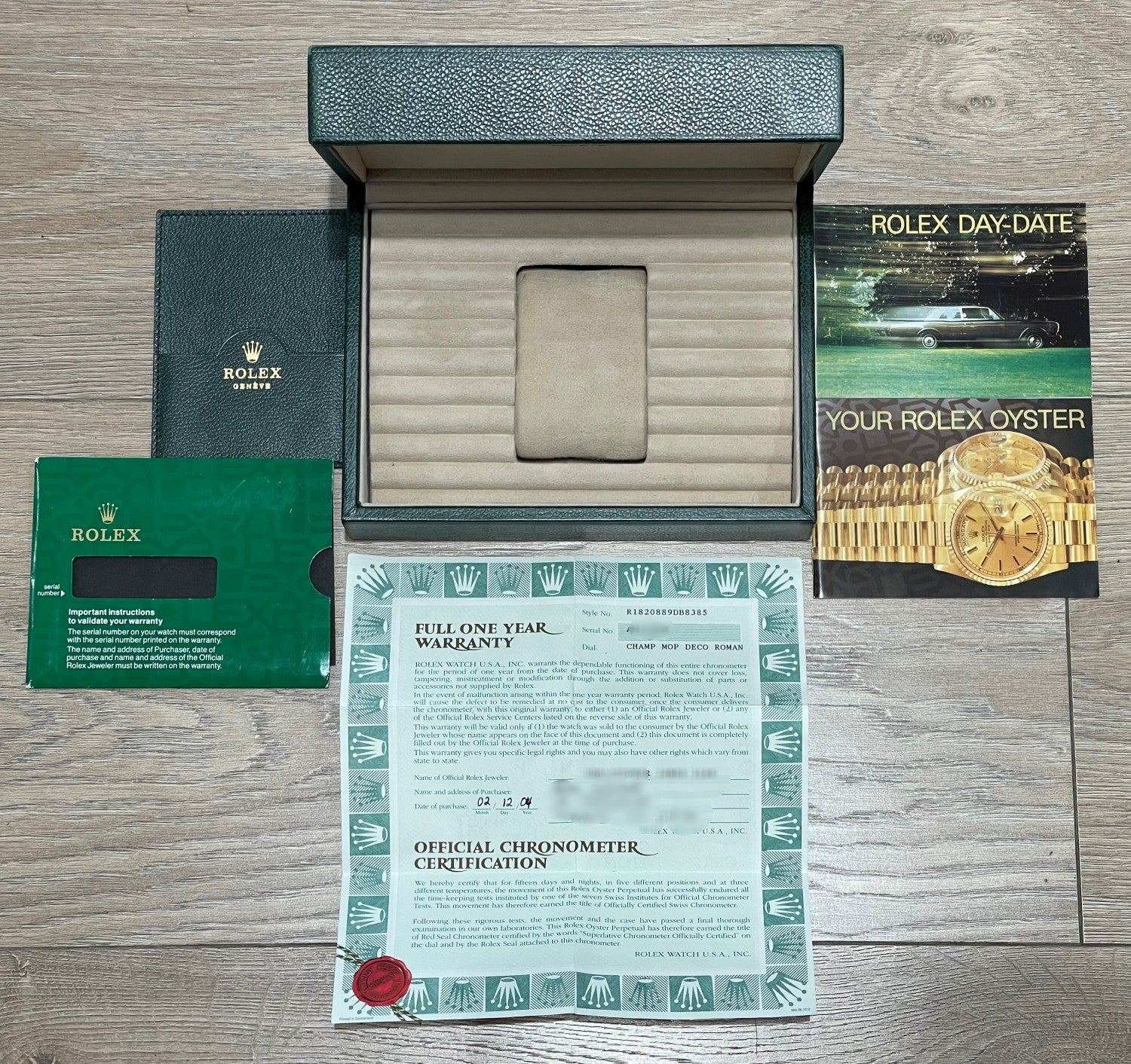 Rolex Day Date 36mm President Yellow Gold Champagne Mother of Pearl 18208 - Beverly Hills Watch Company