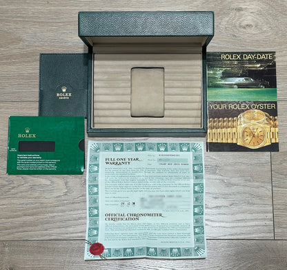 Rolex Day Date 36mm President Yellow Gold Champagne Mother of Pearl 18208 - Beverly Hills Watch Company