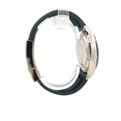 Rolex Daytona 40mm White Gold Steel and Black Dial Oysterflex 116519LN - Beverly Hills Watch Company