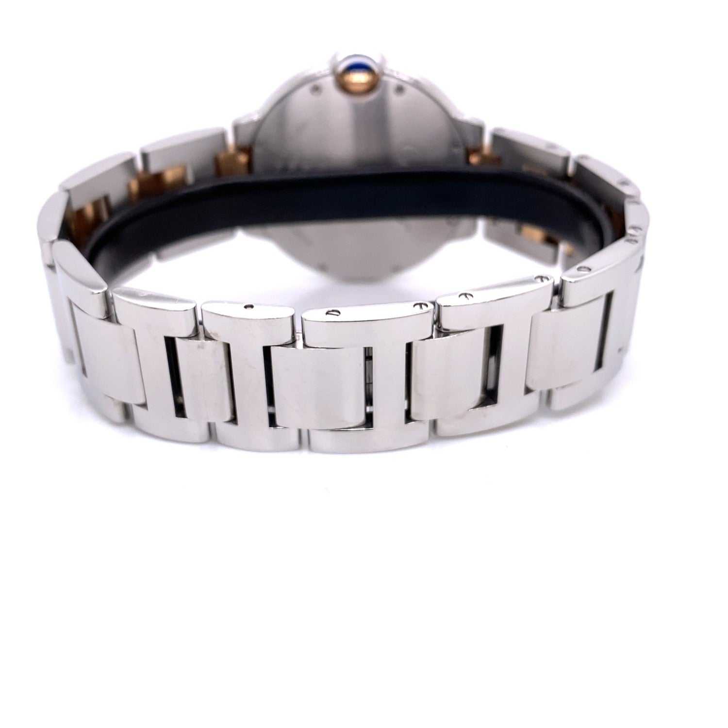 artier Ballon Bleu Medium 36MM Rose Gold Stainless Steel Silver Diamond Dial WE902031 421A7L - Beverly Hills Watch Company