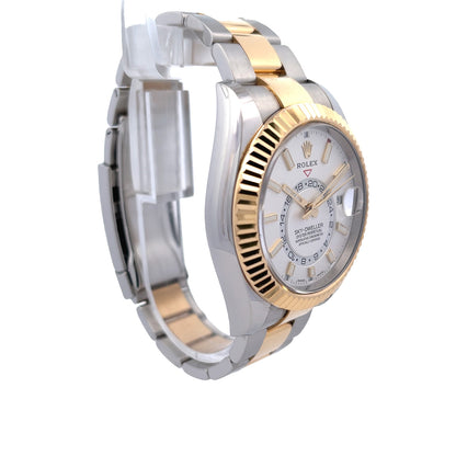 Rolex Sky-Dweller Yellow Gold and Stainless Steel White Dial 326933 - Beverly Hills Watch Company