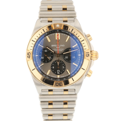 Breitling Chronomat B01 42 Anthracite Dial Steel and Red Gold Watch UB0134101B1U1