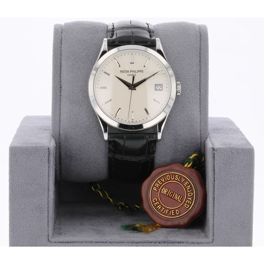 Patek Philippe Calatrava 38mm White Gold Silver Dial 5296G-010