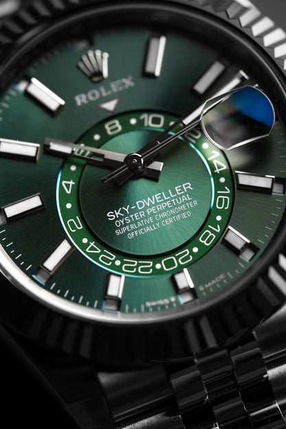 Rolex Sky-Dweller 42mm Stainless Steel Jubilee Green Dial 336934