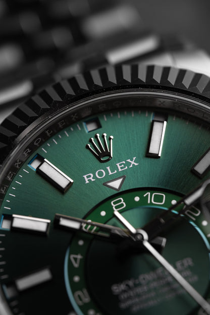 Rolex Sky-Dweller 42mm Stainless Steel Jubilee Green Dial 336934