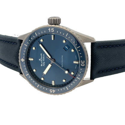 Blancpain Fifty Fathoms Bathyscaphe Ceramic 43mm Blue 5000-0240-052A - Beverly Hill Watch Company