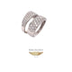 Naira & C Double Band Diamond White Gold Ring 4PEW5W - Beverly Hills Watch and Jewelry Store