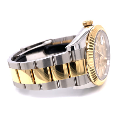 Rolex Sky-Dweller 42mm Stainless Steel Yellow Gold Champagne Dial 326933 4PF8QP - Beverly Hills Watch Company