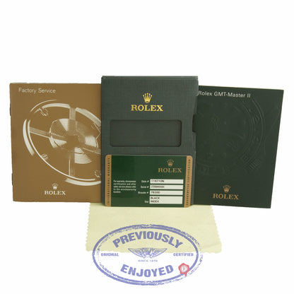 Rolex GMT Master II 40mm Stainless Steel Black Dial Black Ceramic Bezel 116710 4TW313