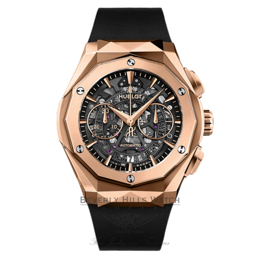 Hublot Classic Fusion Aerofusion Orlinski 45mm Chronograph Rose Gold  525.OX.0180.RX.ORL18 1957F2 - Beverly Hills Watch Company