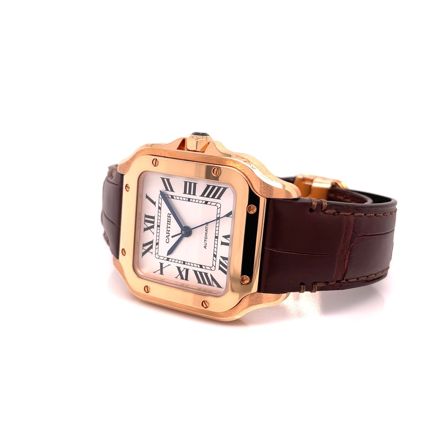 Cartier Santos de Cartier Medium Rose Gold WGSA0012 - Beverly Hills Watch Company