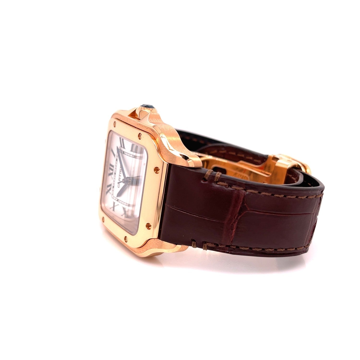 Cartier Santos de Cartier Medium Rose Gold WGSA0012 - Beverly Hills Watch Company