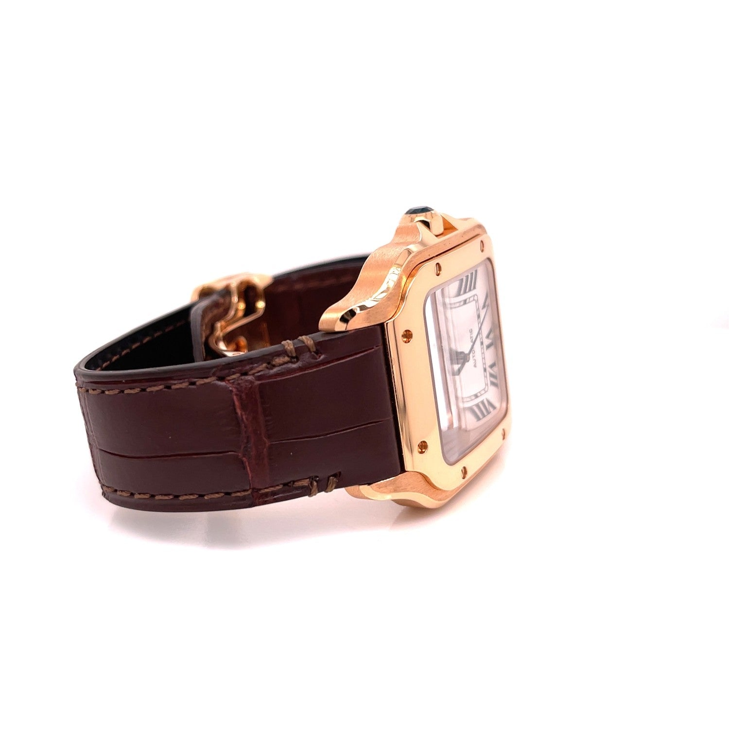 Cartier Santos de Cartier Medium Rose Gold WGSA0012 - Beverly Hills Watch Company