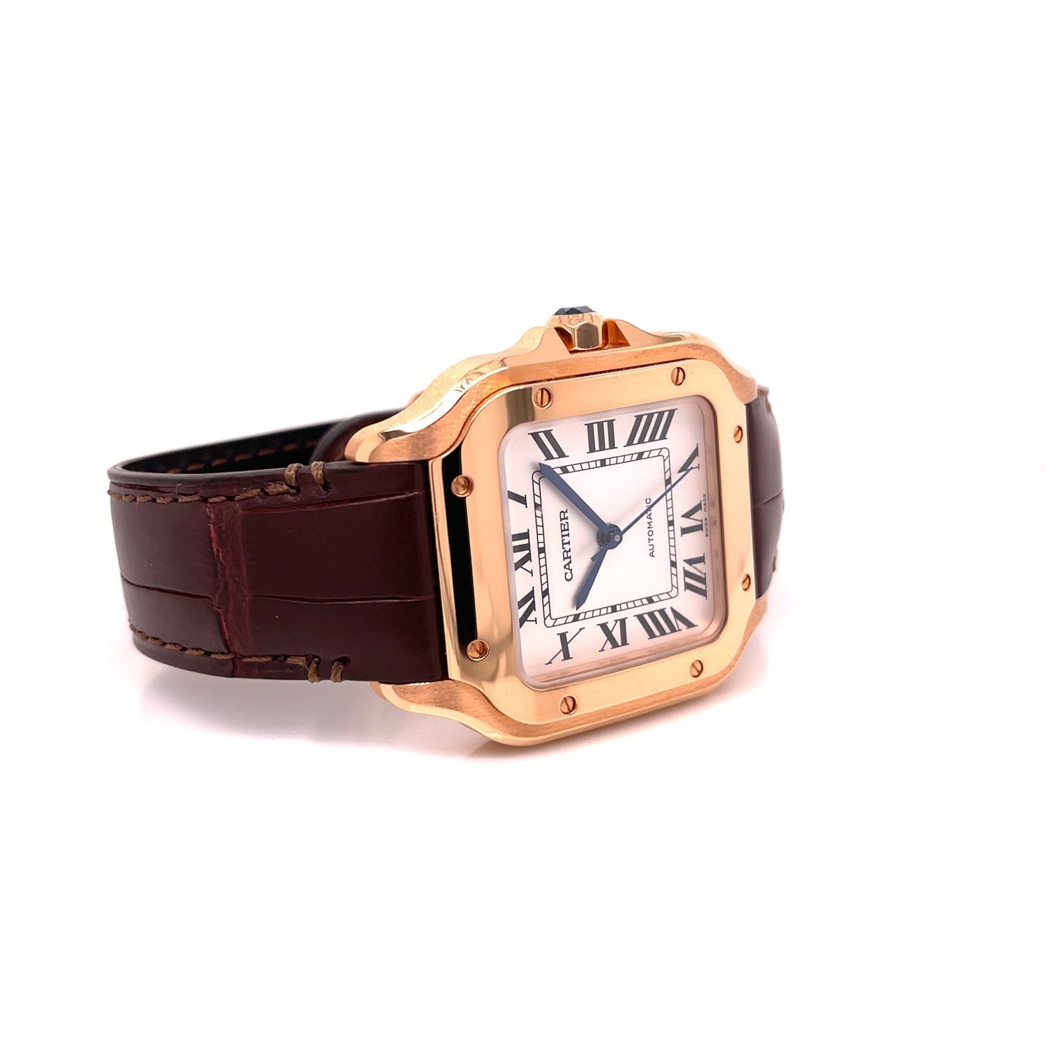 Cartier Santos de Cartier Medium Rose Gold WGSA0012 - Beverly Hills Watch Company