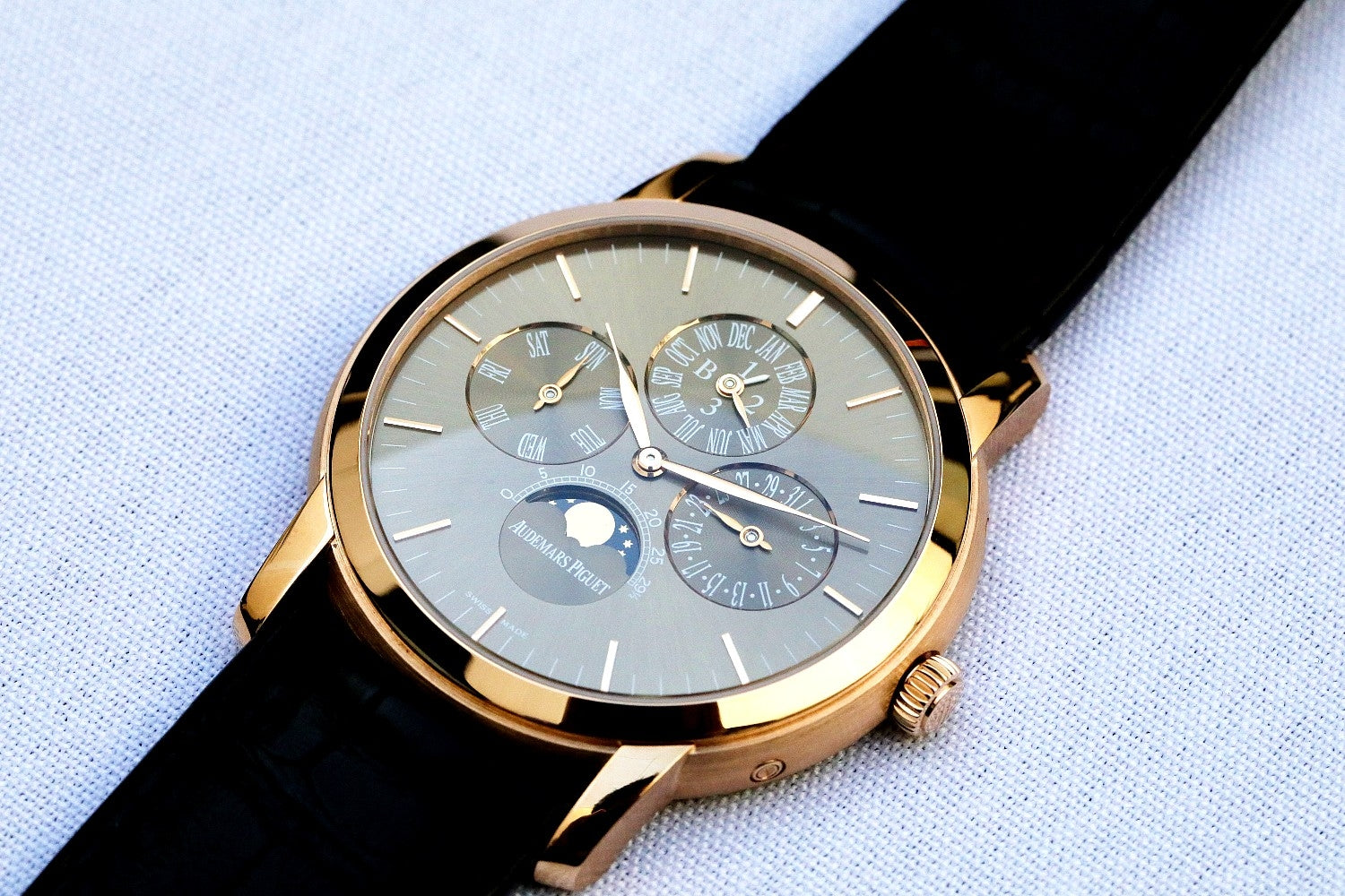 Audemars Piguet Jules Perpetual Calendar Rose Gold 26390OR.OO.D093CR.01 - Beverly Hills Watch Company