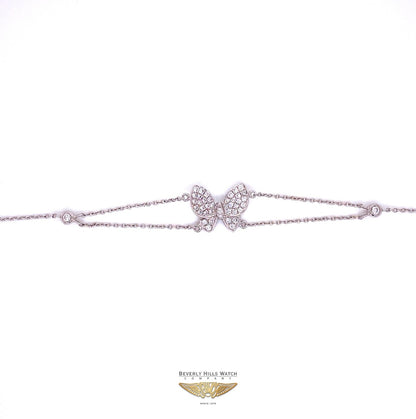 Naira & C Diamond Butterfly 18k White Gold Bracelet 56RT0C