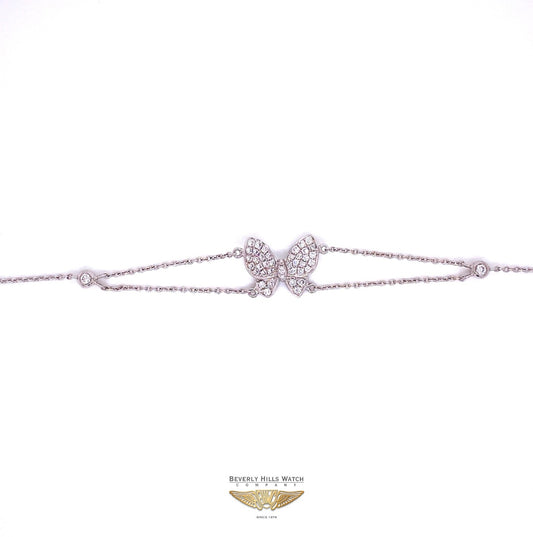 Naira & C Diamond Butterfly 18k White Gold Bracelet 56RT0C