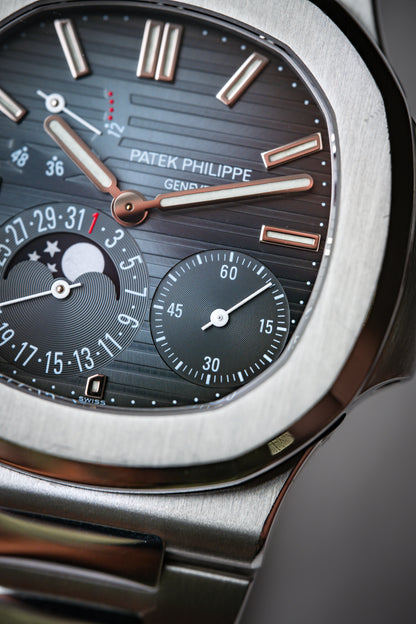 Patek Philippe Nautilus Power Reserve Moon Phases Blue Dial 5712/1a-001