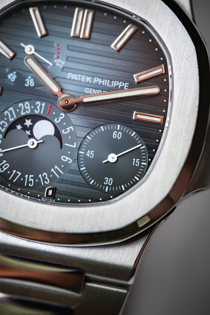 Patek Philippe Nautilus Power Reserve Moon Phases Blue Dial 5712/1a-001