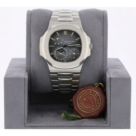 Patek Philippe Nautilus Power Reserve Moon Phases Blue Dial 5712/1a-001