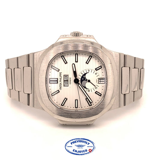 Patek Philippe Nautilus Annual Calendar Stainless Steel Silver Dial 5726/1A-010 2ZV9FJ - Beverly Hills Watch Company
