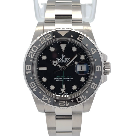 Rolex GMT Master II 40mm Stainless Steel Black Dial 116710LN