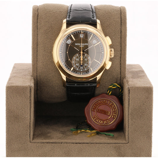 Patek Philippe Annual Chronograph Rose Gold Brown Dial 42mm 5905r-001