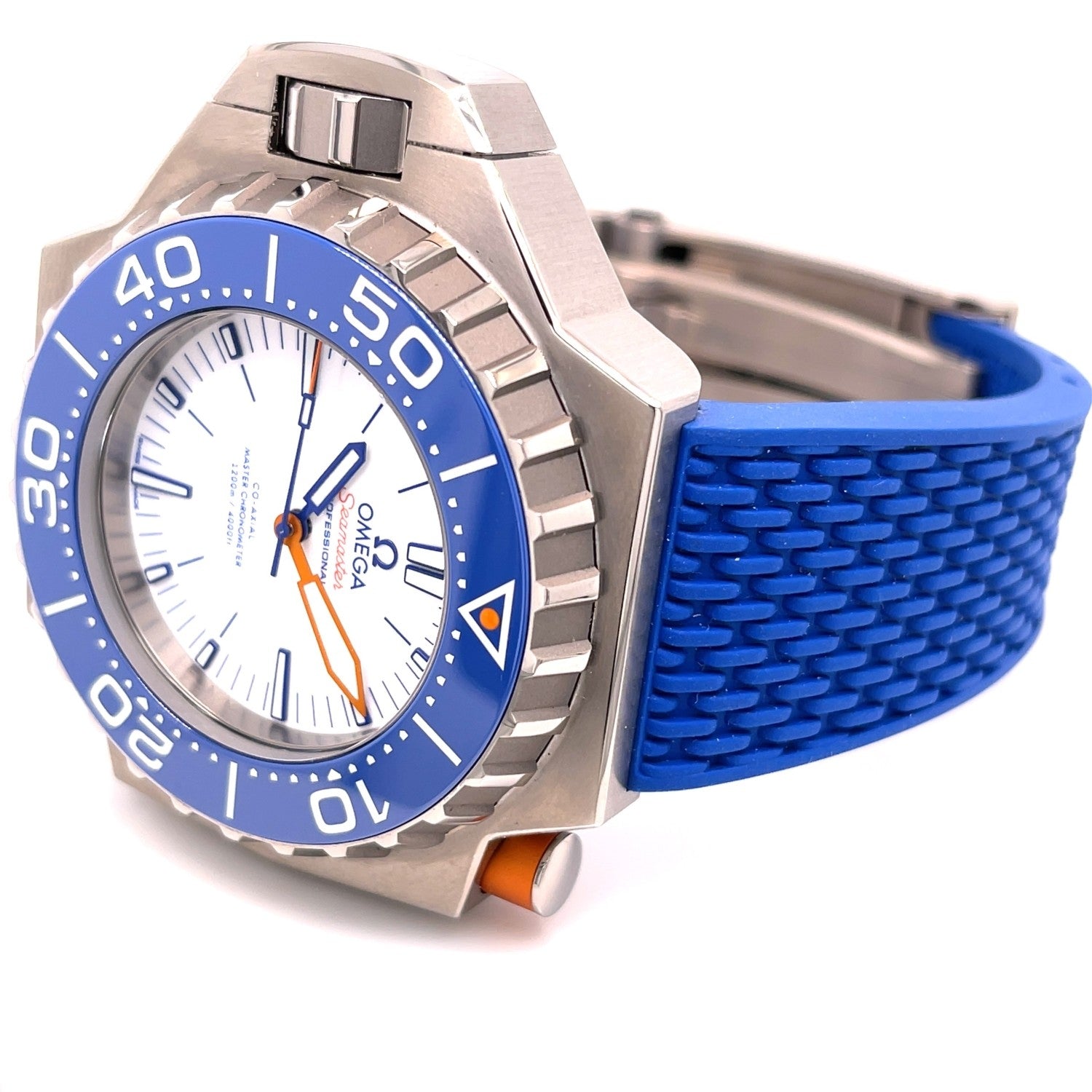 Omega Ploprof Titanium White Dial Steel Bracelet 227.90.55.21.04.001 5ET80T - Beverly Hills Watch Company